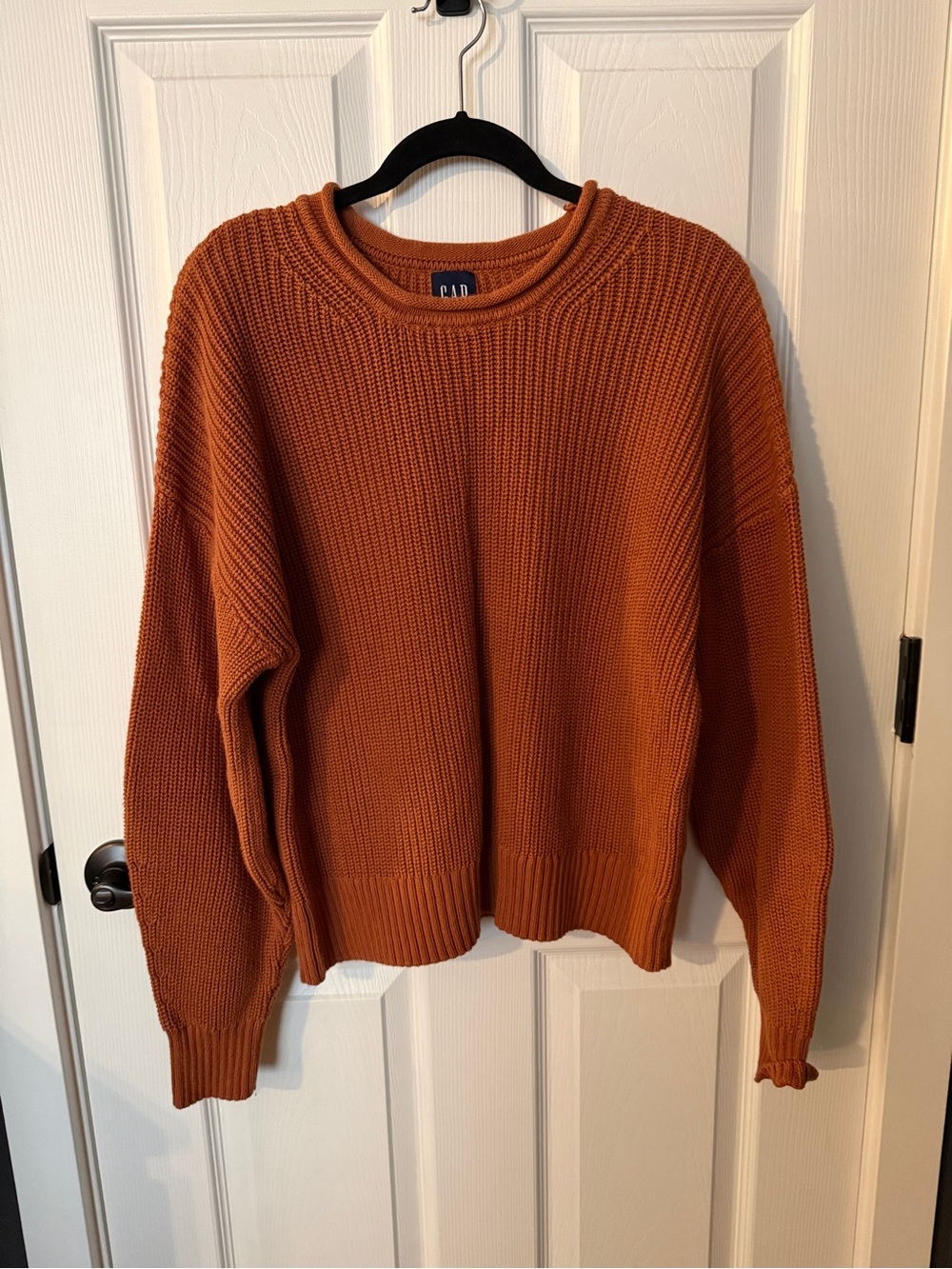 GAP Crewneck Sweater in Rust Orange